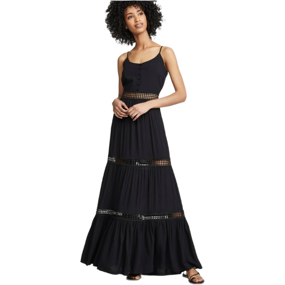 Jack by BB Dakota Black Lace Maxi Dress 🖤Boho Size 4